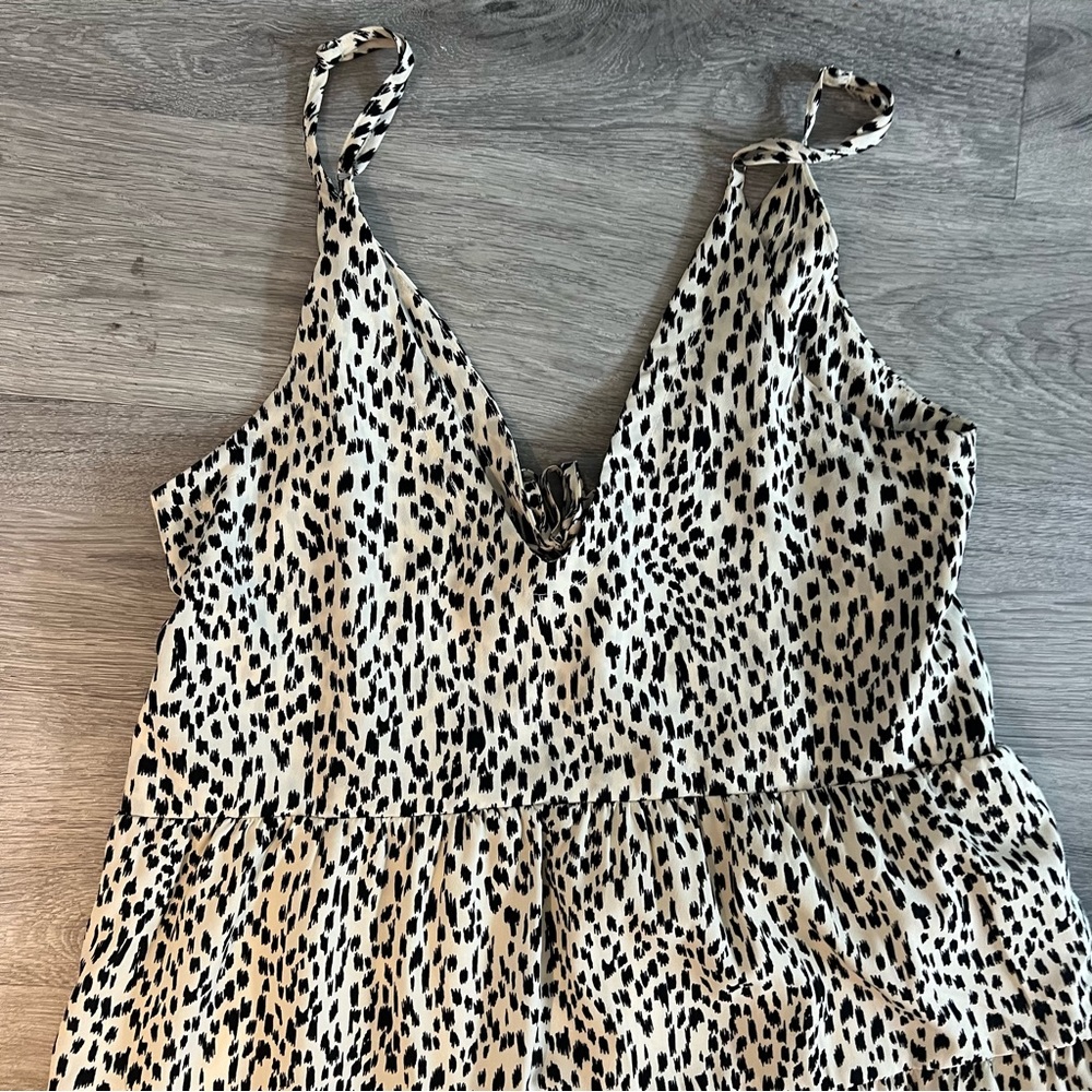 long black and white maxi dress